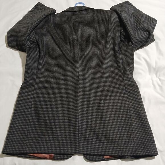 Ron Chereskin Men's Cashmere Blend Blazer 3 Button 42R Grey Houndstooth - Picture 7 of 11